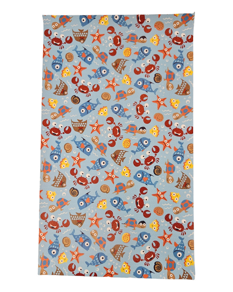 "Cartoon Fish" Textured Faux Leather Sheet