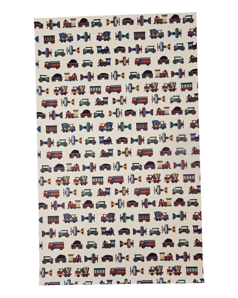 "Transportation Vehicles" Textured Faux Leather Sheet *IMPERFECT*