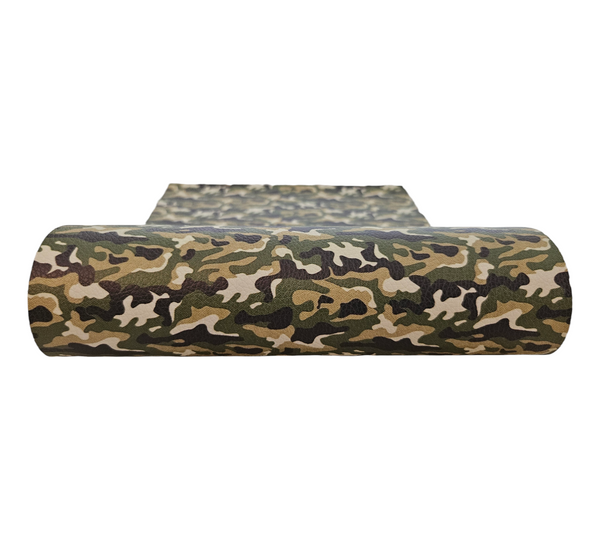 "Camouflage" Textured Faux Leather Sheet