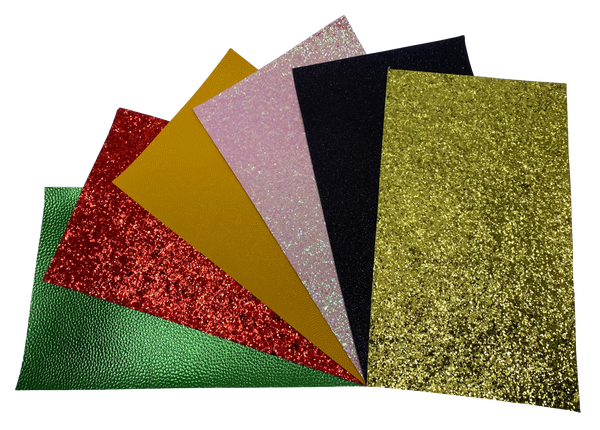 Back to School Coordinating Colors Bundle - Faux Leather Sheets & Glitter Sheets