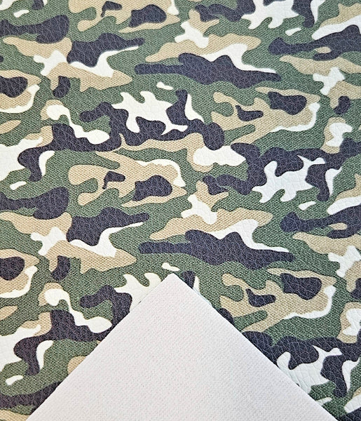 "Camouflage" Textured Faux Leather Sheet