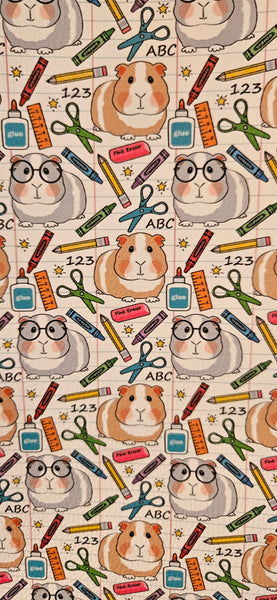 "Guinea Pig School" Textured Faux Leather Sheet