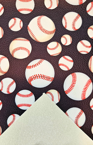 "Baseball 3.0" Textured Faux Leather Sheet