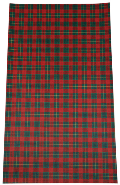 "Christmas Plaid" Smooth Faux Leather sheet - CraftyTrain.com