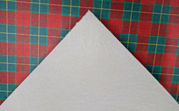 "Christmas Plaid" Smooth Faux Leather sheet - CraftyTrain.com