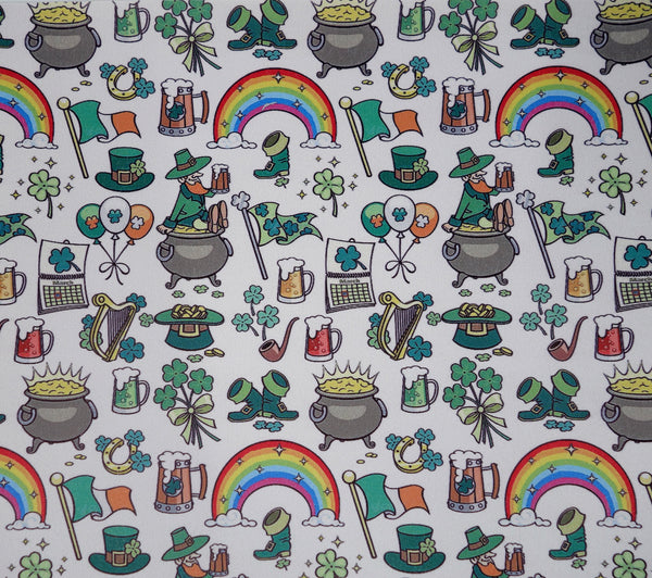 "St. Patrick's Day at the Pub" Smooth Faux Leather sheet - CraftyTrain.com