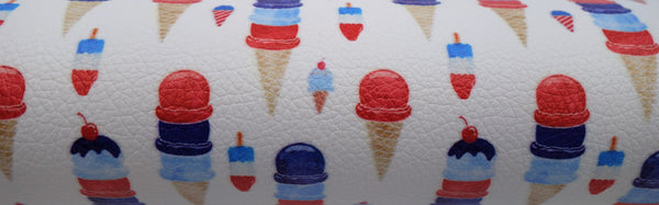 "All American Ice Cream" Textured Faux Leather sheet