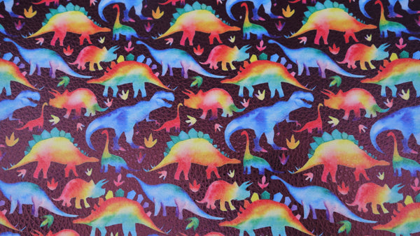 "Amazing Dinosaurs" Textured Faux Leather sheet