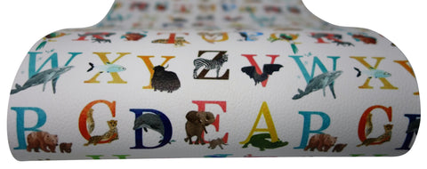 "Animal Alphabet" Textured Faux Leather Sheet - *IMPERFECT*