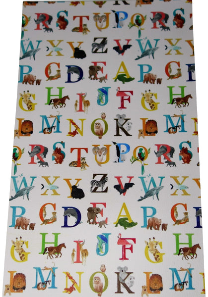 "Animal Alphabet" Textured Faux Leather Sheet - *IMPERFECT*