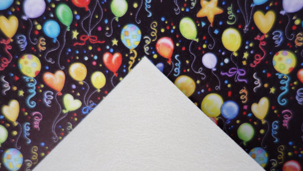 "Party Balloons" Classic Faux Leather sheet