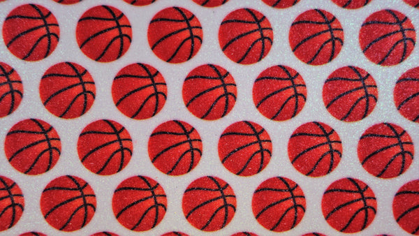 "Basketballs" Fine Glitter Sheet