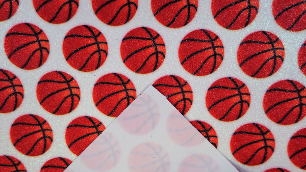 "Basketballs" Fine Glitter Sheet