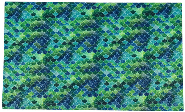 "Blue & Green Scales" Fine Glitter Sheet