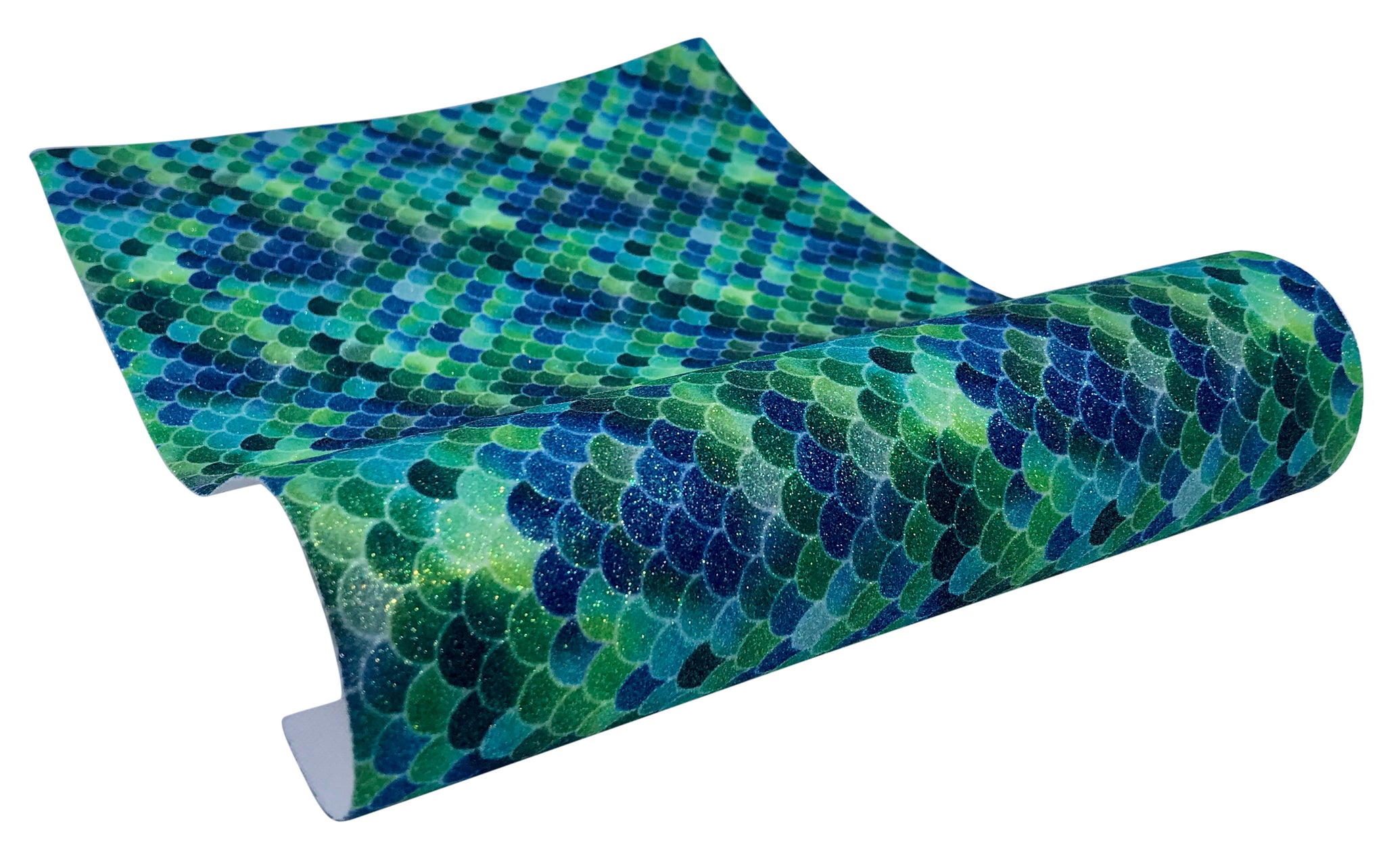 "Blue & Green Scales" Fine Glitter Sheet