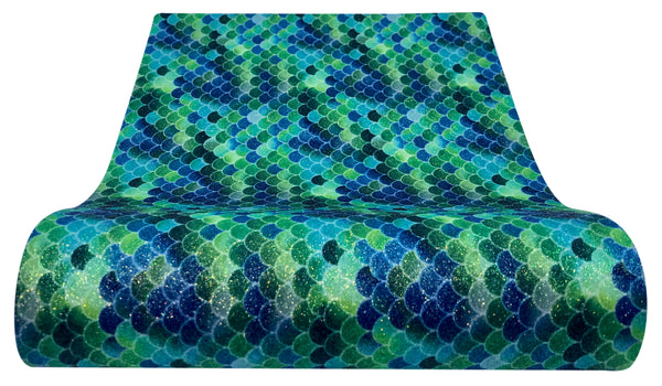 "Blue & Green Scales" Fine Glitter Sheet