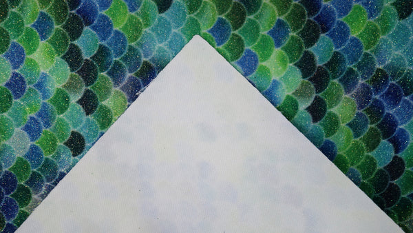 "Blue & Green Scales" Fine Glitter sheet