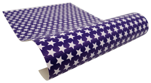 "Blue Stars" Textured Faux Leather sheet