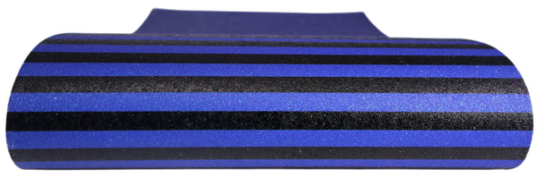 "Black & Blue Stripes" Fine Glitter Sheet