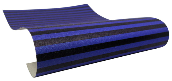 "Black & Blue Stripes" Fine Glitter Sheet