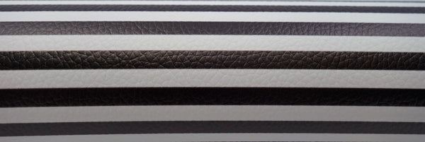 "Black & White Stripes" Textured Faux Leather Sheet