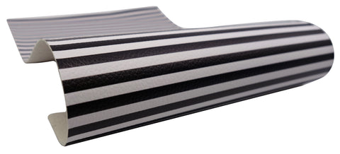 "Black & White Stripes" Textured Faux Leather Sheet