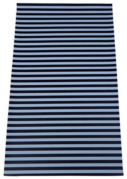 "Black & White Stripes" Textured Faux Leather Sheet