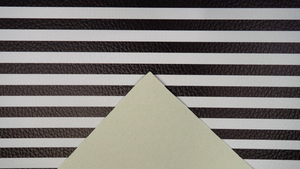 "Black & White Stripes" Textured Faux Leather Sheet