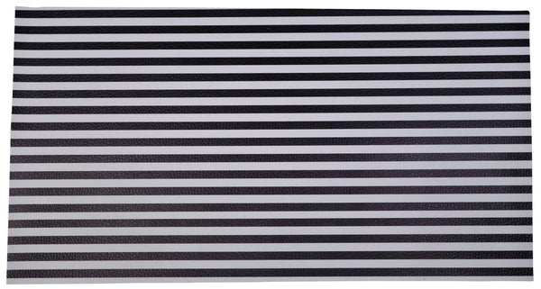 "Black & White Stripes" Textured Faux Leather Sheet