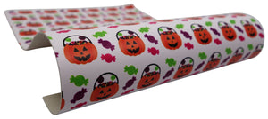 "Candy Jack O'Lanterns" Ultra Smooth Faux Leather sheet