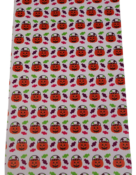 "Candy Jack O'Lanterns" Ultra Smooth Faux Leather sheet