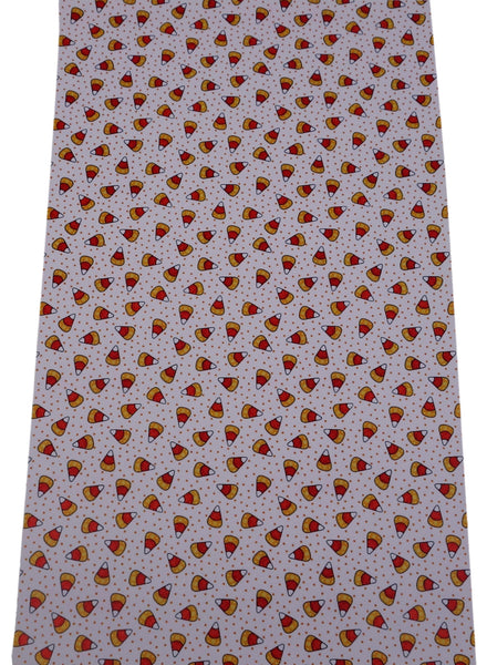 "Candy Corn & Polka Dots" Ultra Smooth Faux Leather sheet