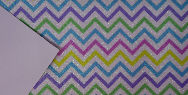 "Rainbow Chevron 2.0" Fine Glitter Sheet