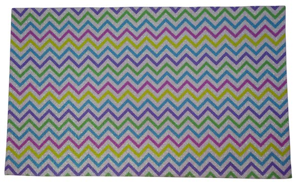 "Rainbow Chevron 2.0" Fine Glitter Sheet