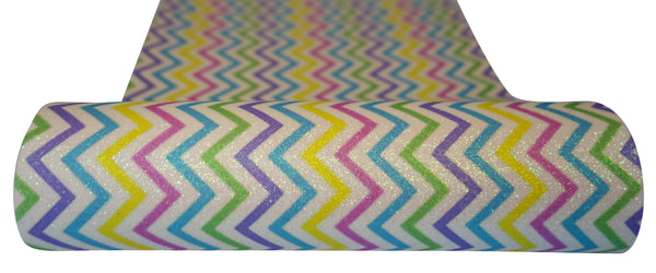 "Rainbow Chevron 2.0" Fine Glitter Sheet