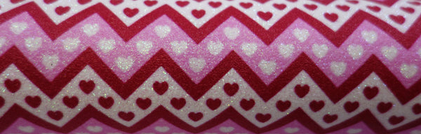 "Chevron Hearts" Fine Glitter Sheet