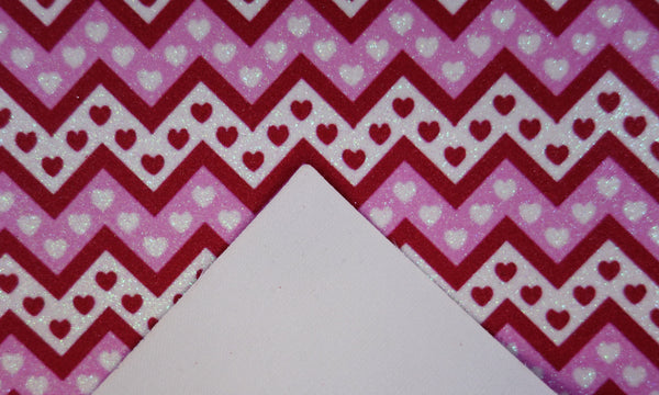 "Chevron Hearts" Fine Glitter Sheet