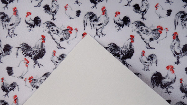 "Chickens" Textured Faux Leather sheet