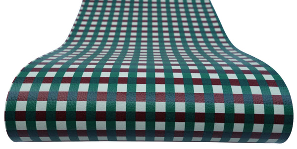 "Christmas Plaid" Textured Faux Leather sheet