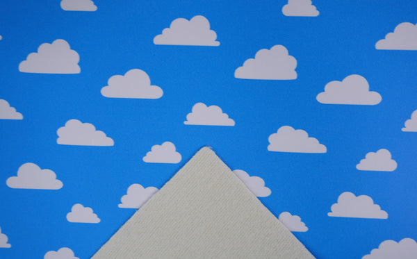 Clouds in the Big Blue Sky" Ultra Smooth Faux Leather Sheet