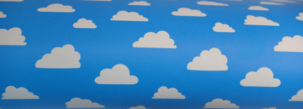 Clouds in the Big Blue Sky" Ultra Smooth Faux Leather Sheet