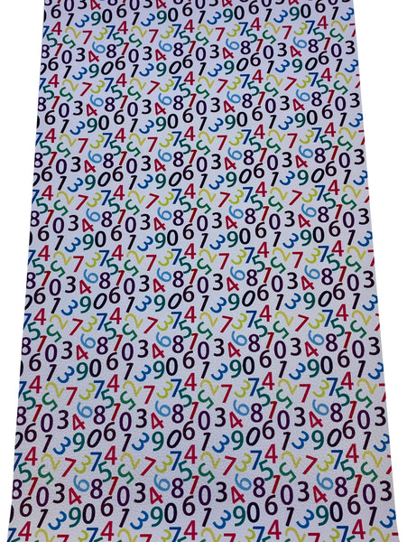 "Colorful Numbers" Textured Faux Leather Sheet