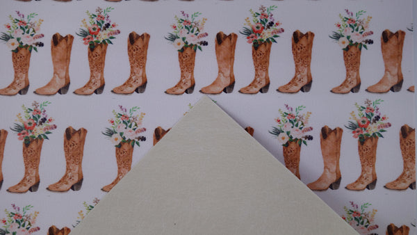 "Cowfolk Boots" Classic Faux Leather sheet