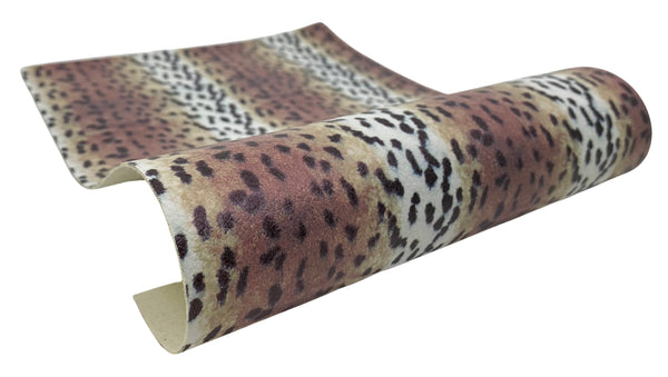 "Cheetah" Textured Faux Leather Sheet - *IMPERFECT*