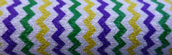 "Purple, Green, Yellow & White Chevron" Premium Glitter Sheet