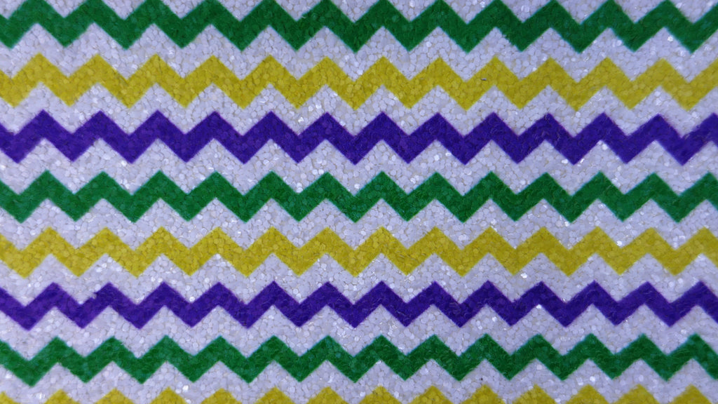 green and yellow chevron background