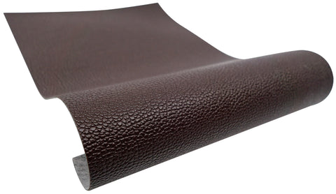 "Dark Brown" Textured Faux Leather sheet - CraftyTrain.com