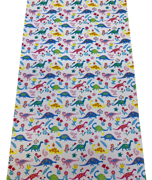 "Designer Dinosaurs" Textured Faux Leather Sheet