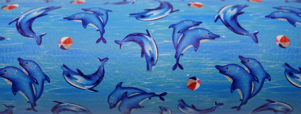 "Dolphins" Textured Faux Leather sheet