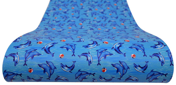 "Dolphins" Textured Faux Leather sheet